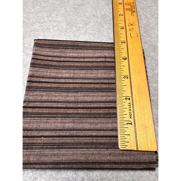 Brown & Black Striped Fabric Piece 18x22" for Sewing or Crafting Projects - Picture 4 of 6